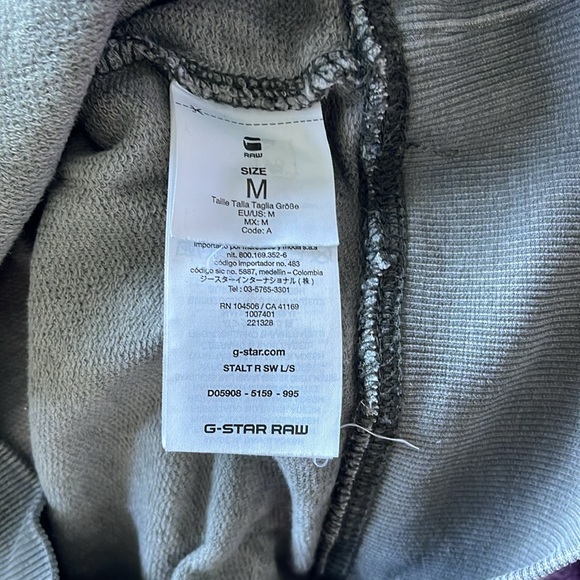 G Star Raw Stalt Roundneck Longsleeve Sweater — Grey Medium - Picture 5 of 9